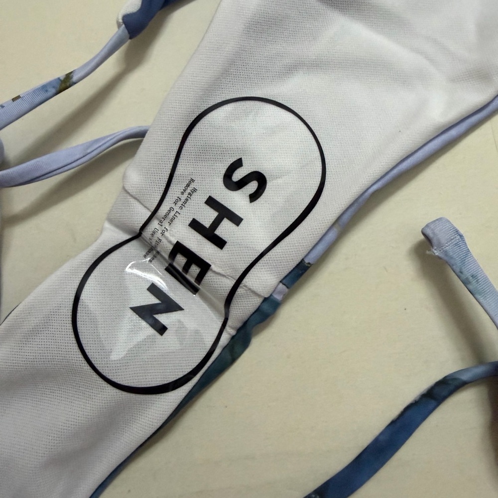 🆕SHEIN - Marble Two-Tone String Bikini - Picture 6 of 6